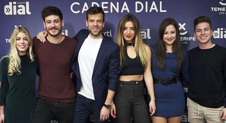Los concursantes de ‘OT’ en la presentación de los premios Cadena Dial