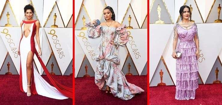 Las peor vestidas de los Premios Oscar 2018