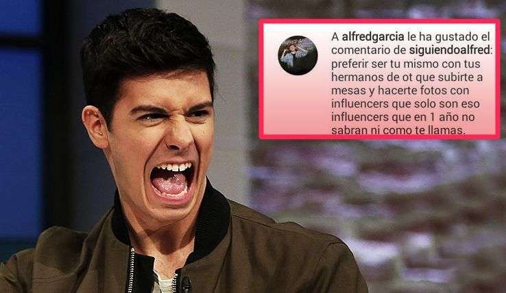 El ‘me gusta’ de Alfred a una publicación que critica duramente a Amaia