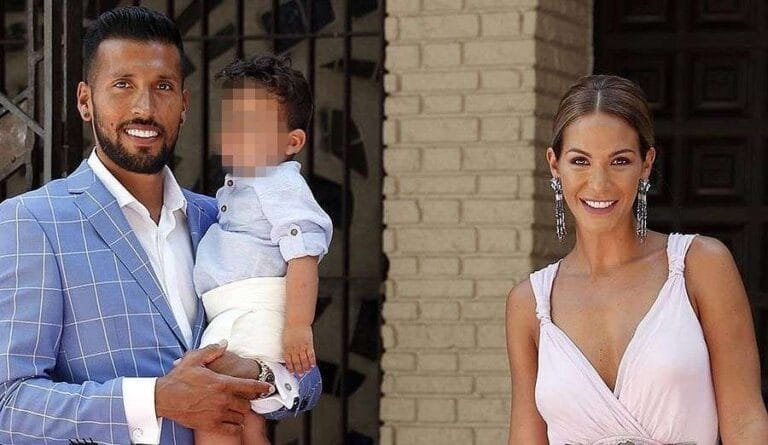 Así ha sido el bautizo del hijo pequeño de Tamara Gorro y Ezequiel Garay
