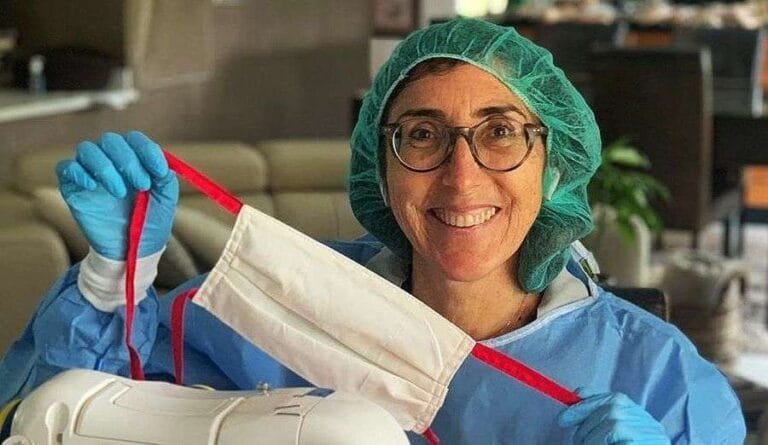 Paz Padilla monta un taller para fabricar mascarillas contra el coronavirus