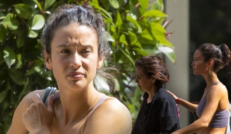 María Pedraza, desolada en el funeral de su padre tras su repentina muerte